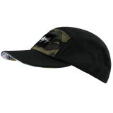 Mountains Hat, 5 Panel Hat, Snapback, Black, Green Camo, Mens Hat, Womens Hat, Side Picture