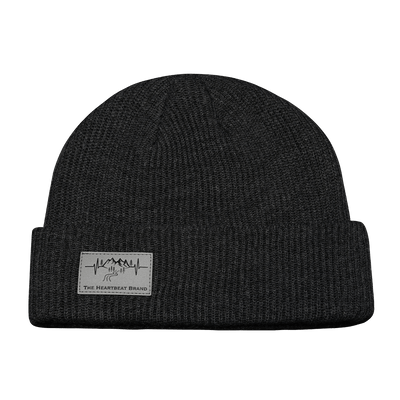 Mountains Beanie — Cuffed, Charcoal
