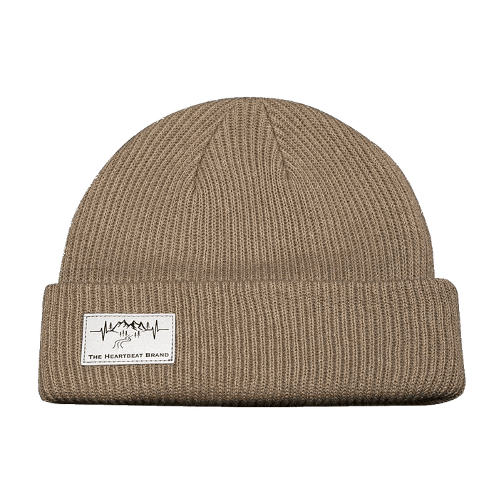 Mountains Beanie - Cuffed - Tan