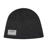 Mountains Beanie - No Cuff - Charcoal