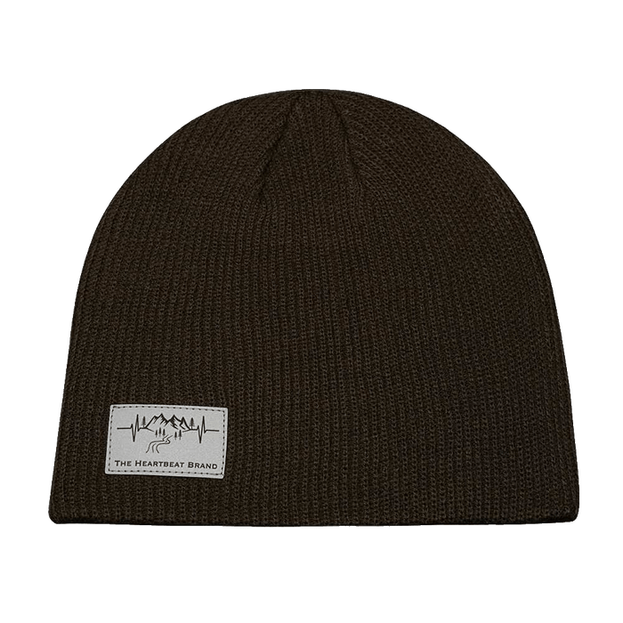 Mountains Beanie - No Cuff - Chocolate