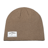 Mountains Beanie - No Cuff - Tan