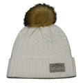 Mountains Beanie - Pom - White
