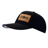 Mountains Hat, Baseball Hat, Snapback Hat, Black, Mens Hat, Womens Hat, Side Picture