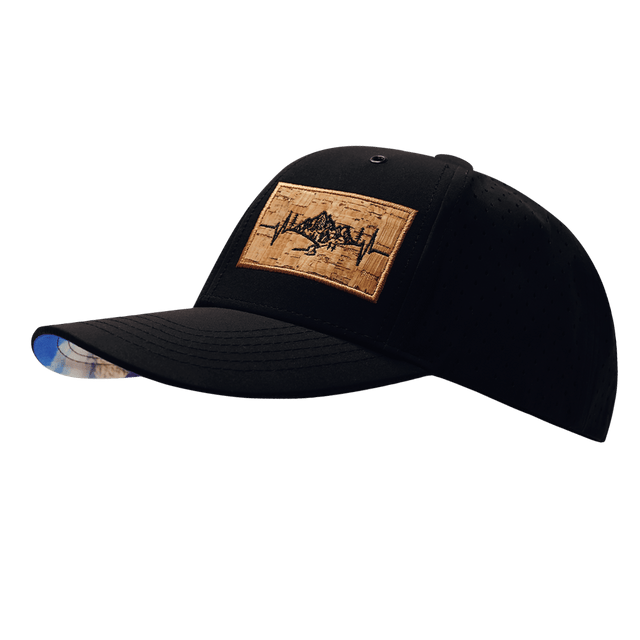 Mountains Hat, Baseball Hat, Snapback Hat, Black, Mens Hat, Womens Hat, Side Picture