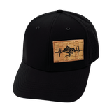 Mountains Hat, Baseball Hat, Snapback Hat, Black, Mens Hat, Womens Hat, Front Picture