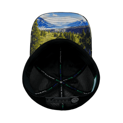 Mountains Hat, Dad Hat, Snapback, Camo, Black, Mens Hat, Womens Hat, Underbill Picture