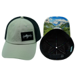 Mountains Hat, Dad Hat, Snapback, Green, Black, Mens Hat, Womens Hat, Main Picture