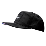 Mountains Hat, Flat Bill, Snapback Hat, Black Camo, Mens Hat, Womens Hat, Side Picture