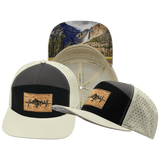 Mountains Hat, Flat Bill, Snapback Hat, Cream, Black, Charcoal, Mens Hat, Womens Hat, Main Picture