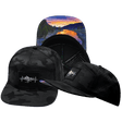 Mountains Hat, Flat Bill, Snapback Hat, Black Camo, Mens Hat, Womens Hat, Main Picture