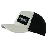 Mountains Hat, Trucker Hat, Snapback Hat, Corduroy, Cream, Black, Mens Hat, Womens Hat, Side Picture