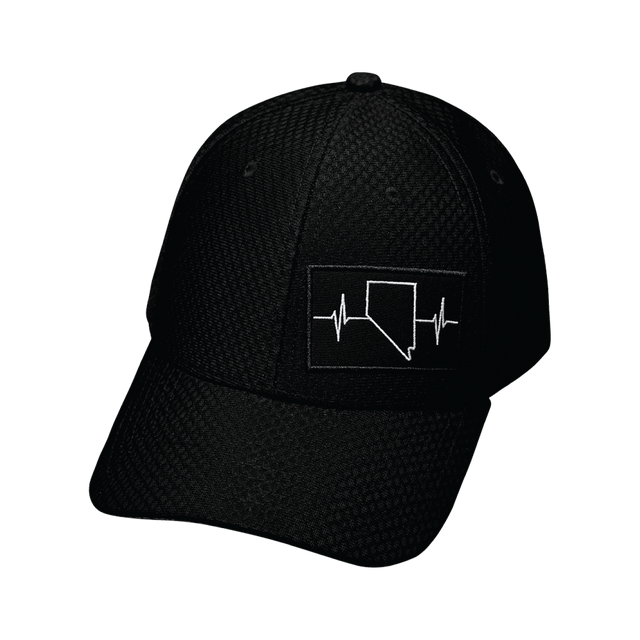 Nevada Hat, Athletiic Fit,  Airmesh, Snapback Hat, Black, Mens Hat, Womens Hat, Front Picture