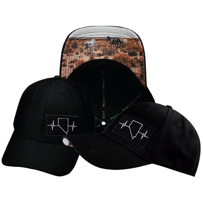 Nevada Hat — Airmesh, Athletic Fit, Black, Fabric Back