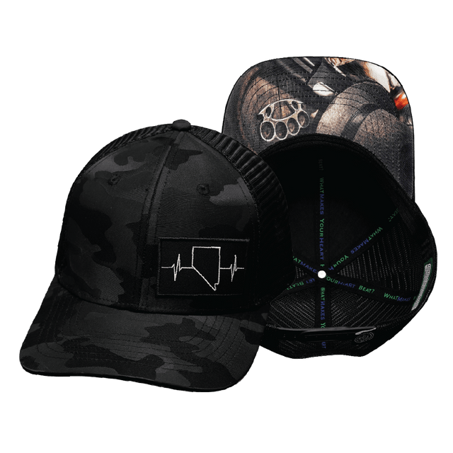 Nevada Hat, Baseball Hat, Snapback Hat, Black Camo, Black, Mens Hat, Womens Hat, Main Picture