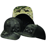 Nevada Hat, Baseball Hat, Snapback Hat, Green Camo, Black, Mens Hat, Womens Hat, Main Picture