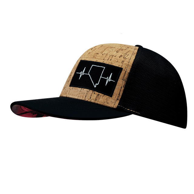 Nevada Hat, Baseball Hat, Snapback Hat, Cork, Black, Mens Hat, Womens Hat, Side Picture