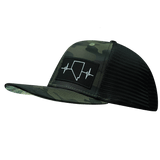 Nevada Hat, Baseball Hat, Snapback Hat, Green Camo, Black,  Mens Hat, Womens Hat, Side Picture