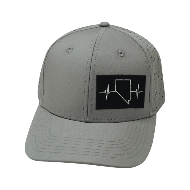 Nevada Hat, Baseball Hat, Snapback Hat, Gray, Mens Hat, Womens Hat, Front Picture