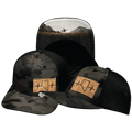 Nevada Hat - Baseball Hat - Tan Camo / Black - Trucker Mesh