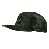 Nevada Hat, Flat Bill, Snapback Hat, Green Camo, Mens Hat, Womens Hat, Side Picture