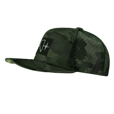 Nevada Hat, Flat Bill, Snapback Hat, Green Camo, Mens Hat, Womens Hat, Side Picture