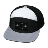 Nevada Hat, Flat Bill, Snapback Hat, Gray, Charcoal, White, Black, Mens Hat, Womens Hat, Front Picture