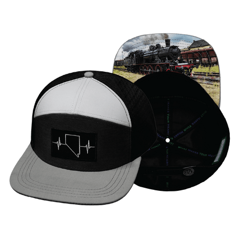 Nevada Hat, Flat Bill, Snapback Hat, Gray, Charcoal, White, Black, Mens Hat, Womens Hat, Main Picture