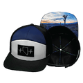 Nevada Hat - Flat Bill - Black / White / Navy - Laser Mesh