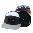 Nevada Hat, Flat Bill, Snapback Hat, Gray, Charcoal, White, Black, Mens Hat, Womens Hat, Main Picture