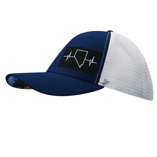 Nevada Hat, Low Profile, Snapback Hat, Navy, White, Mens Hat, Womens Hat, Side Picture 