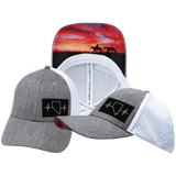 Nevada Hat, Low Profile, Ponytail, Snapback Hat, Heather Gray, White, Mens Hat, Womens Hat, Main Picture 