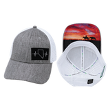 Nevada Hat, Low Profile, Ponytail, Snapback Hat, Heather Gray, White, Mens Hat, Womens Hat, Main Picture 