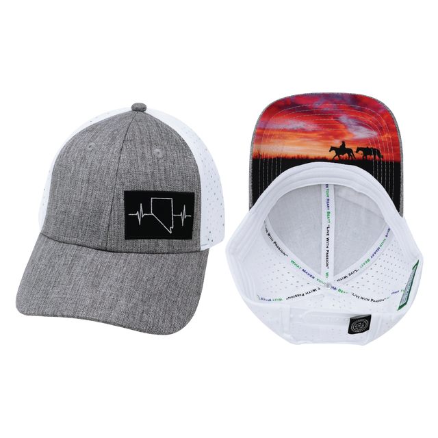 Nevada Hat, Low Profile, Ponytail, Snapback Hat, Heather Gray, White, Mens Hat, Womens Hat, Main Picture 