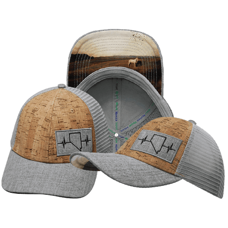 Nevada Hat, Low Profile, Snapback Hat, Cork, Heather Gray, Gray, Mens Hat, Womens Hat, Main Picture 