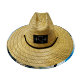 Nevada Straw, Sun Hat, Mountains, Mens Straw Hat, Womens Straw Hat, Front Picture