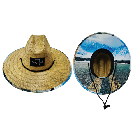 Nevada Straw, Sun Hat, Mountains, Mens Straw Hat, Womens Straw Hat, Main Picture