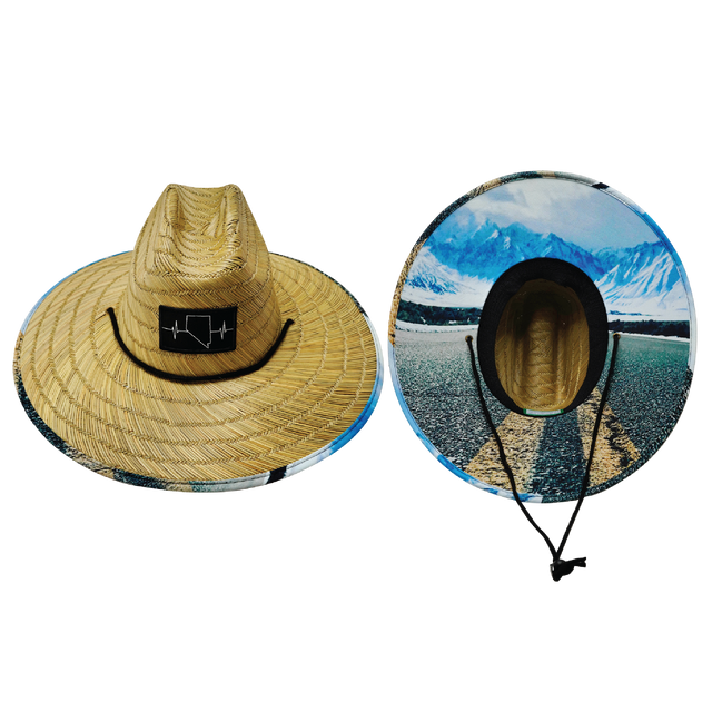 Nevada Straw, Sun Hat, Mountains, Mens Straw Hat, Womens Straw Hat, Main Picture