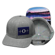 Oceanside Hat, Baseball Hat, Snapback Hat, Fabric Back, Heather Gray, Mens Hat, Womens Hat, Main Picture