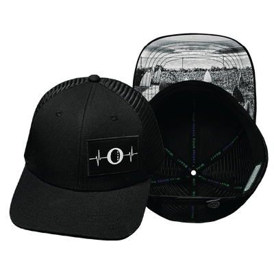 Oceanside "Oside" Hat — Baseball Hat Fit, Black, Trucker Mesh