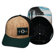 Oceanside Hat, Baseball Hat, Snapback Hat, Cork, Green, Black, Mens Hat, Womens Hat, Main Picture