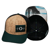 Oceanside Hat, Baseball Hat, Snapback Hat, Cork, Green, Black, Mens Hat, Womens Hat, Main Picture