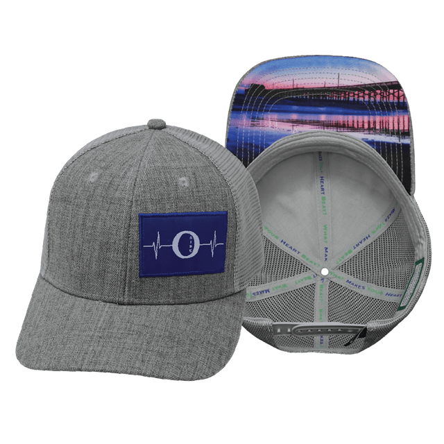 Oceanside Hat, Baseball Hat, Snapback Hat, Heather Gray, Gray, Mens Hat, Womens Hat, Main Picture