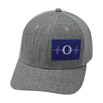 Oceanside Hat, Baseball Hat, Snapback Hat, Heather Gray, Gray, Mens Hat, Womens Hat, Front Picture