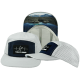 Paddle Board Hat, 5 Panel Hat, Snapback, Gray, Navy, Mens Hat, Womens Hat, Main Picture