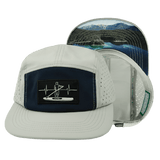 Paddle Board Hat, 5 Panel Hat, Snapback, Gray, Navy, Mens Hat, Womens Hat, Main Picture