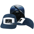 Paddle Board Hat - 5 Panel - Navy / White - Laser Mesh