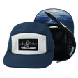 Paddle Board Hat, 5 Panel Hat, Snapback, Navy, White, Mens Hat, Womens Hat, Main Picture