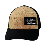  Paddle Board Hat, Baseball Hat, Snapback Hat, Cork, Black, Mens Hat, Womens Hat, Front Picture
