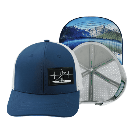 Paddle Board Hat, Baseball Hat, Snapback Hat, Navy, Gray, Mens Hat, Womens Hat, Main Picture